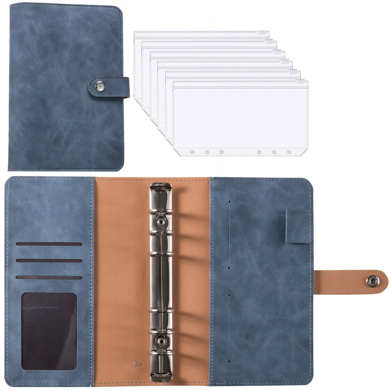 A6 Leather Budget Binder Notebook