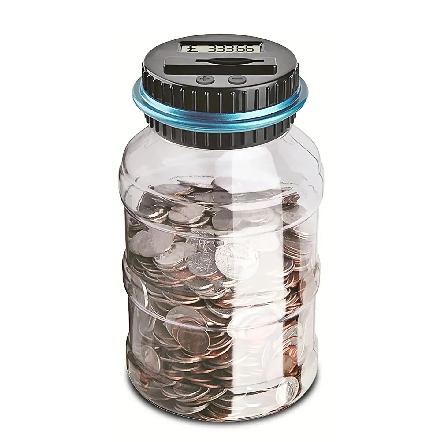 Electronic Piggy Bank Coin Counter – Digital LCD Money Saving Jar for USD/EURO
