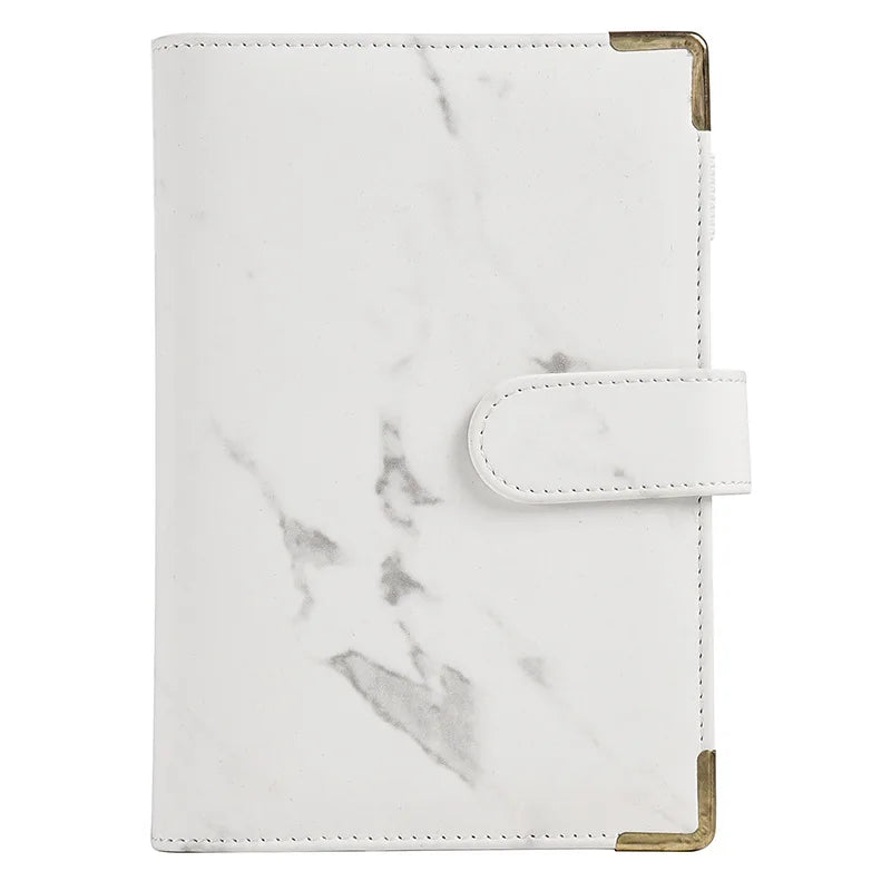 A5/A6 Marble Binder Cover – White & Black DIY Diary, Agenda, Planner Paper Cover