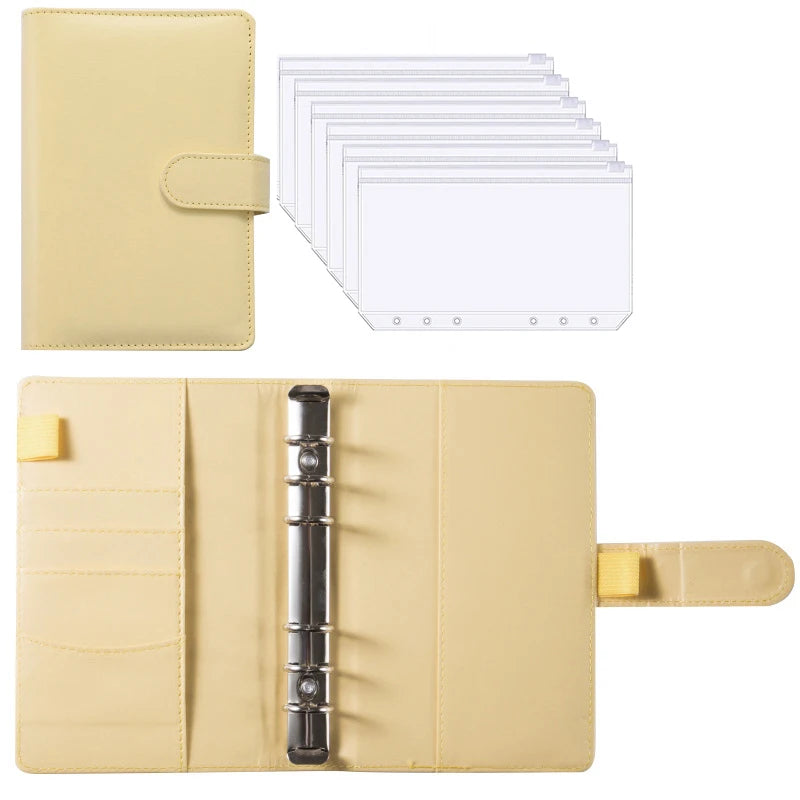 A6 Leather Budget Binder Notebook