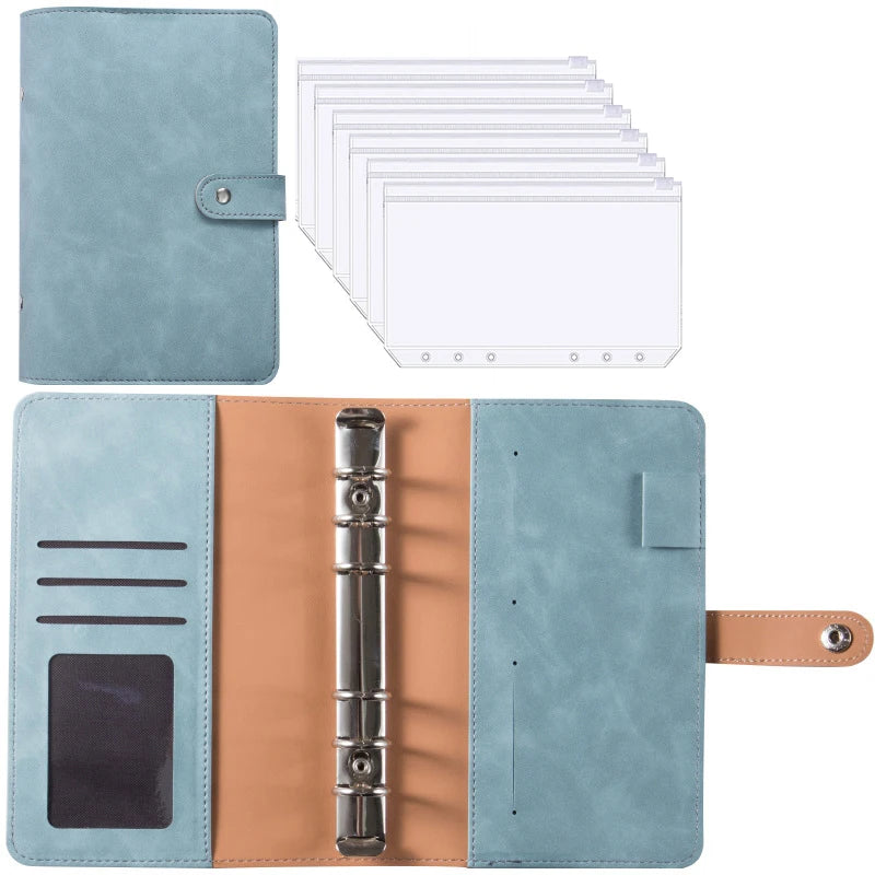 A6 Leather Budget Binder Notebook