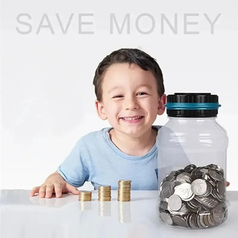 Electronic Piggy Bank Coin Counter – Digital LCD Money Saving Jar for USD/EURO