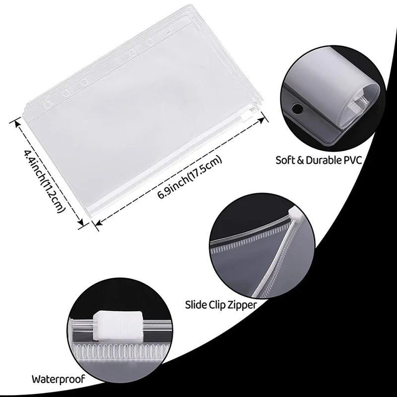 A6 Leather Budget Binder Notebook