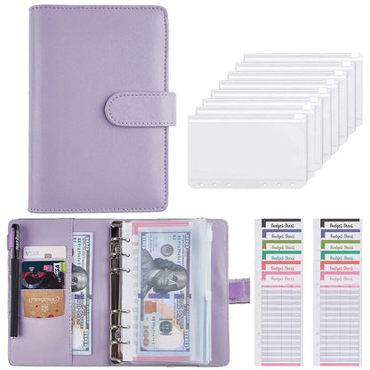 A6 Leather Budget Binder Notebook