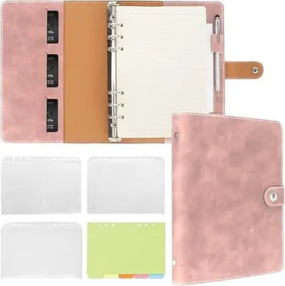 A5 6-Ring Binder Notebook – Refillable Planner with Pockets & Dividers