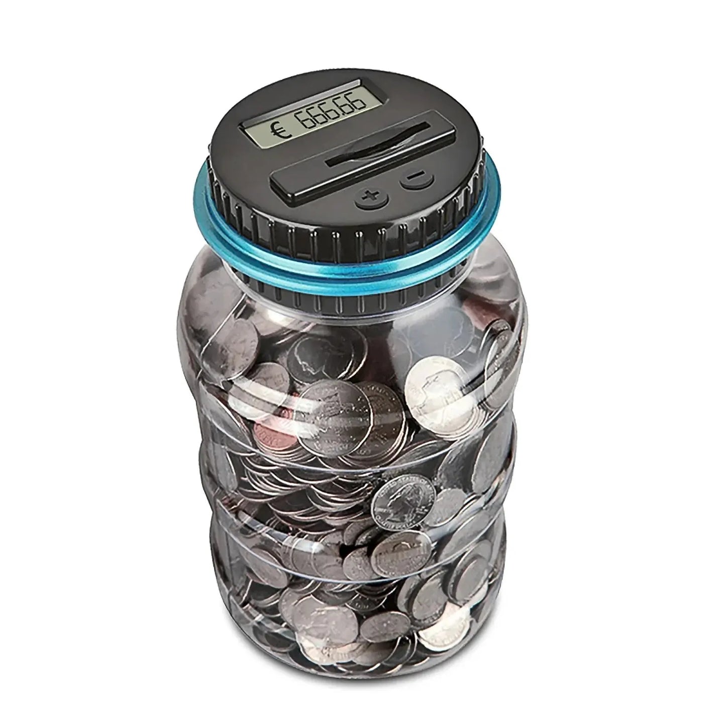 Electronic Piggy Bank Coin Counter – Digital LCD Money Saving Jar for USD/EURO