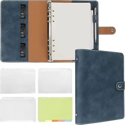 A5 6-Ring Binder Notebook – Refillable Planner with Pockets & Dividers