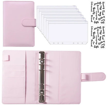 A6 Leather Budget Binder Notebook