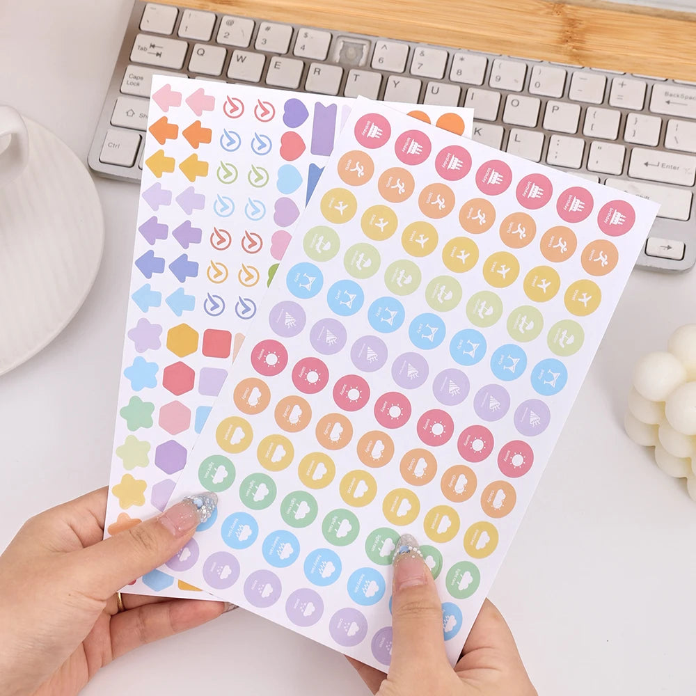 2025 Colorful Large Paper Wall Calendar – With Stickers, Tapes, and Year Planner