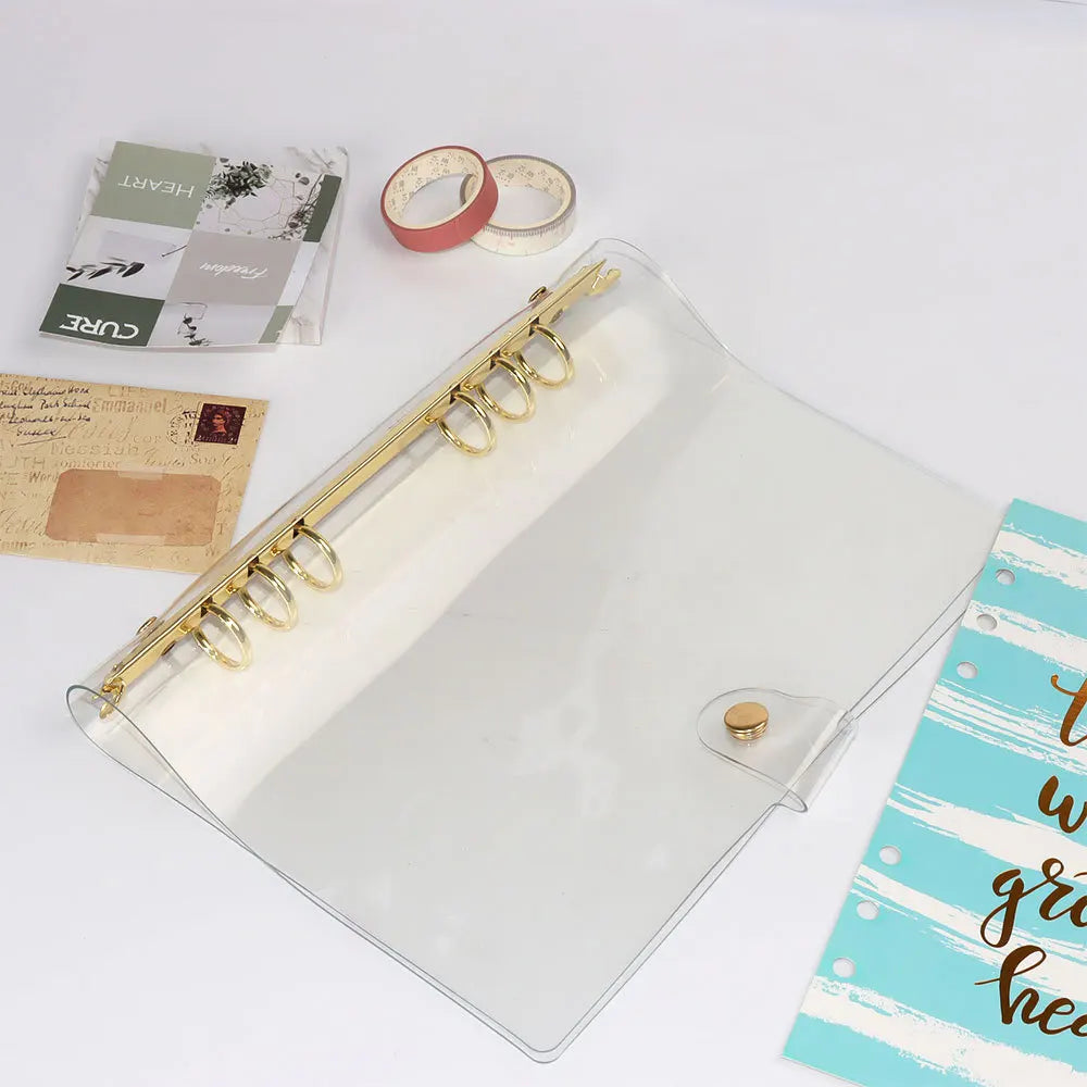 2025 Transparent Loose-Leaf Binder Notebook – A7/A6/A5 Diary Planner with Inner Core
