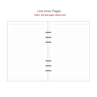 2025 Transparent Loose-Leaf Binder Notebook – A7/A6/A5 Diary Planner with Inner Core