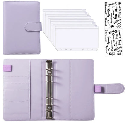 A6 Leather Budget Binder Notebook