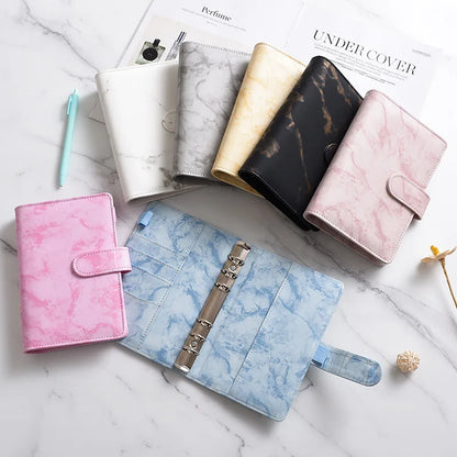 A5/A6 Marble Binder Cover – White & Black DIY Diary, Agenda, Planner Paper Cover