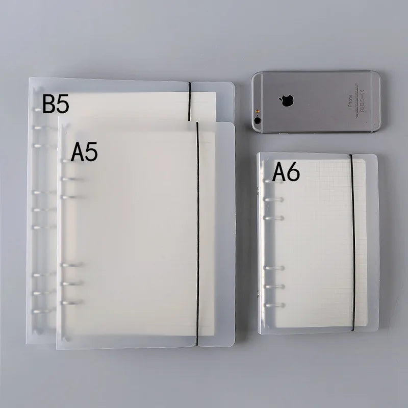 2025 Transparent Loose-Leaf Binder Notebook – A7/A6/A5 Diary Planner with Inner Core