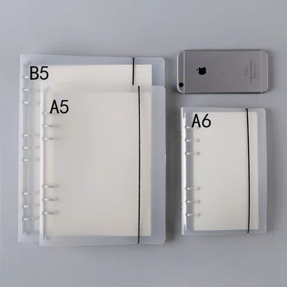 2025 Transparent Loose-Leaf Binder Notebook – A7/A6/A5 Diary Planner with Inner Core