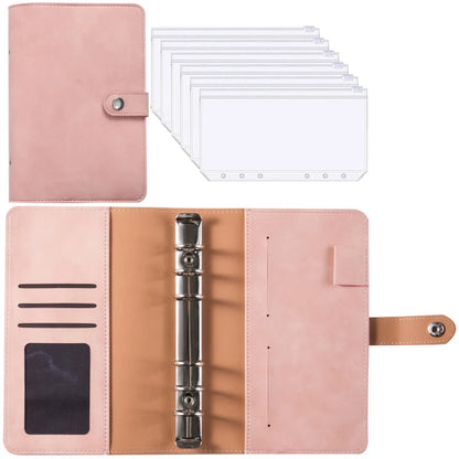 A6 Leather Budget Binder Notebook