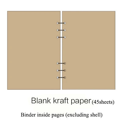 2025 Transparent Loose-Leaf Binder Notebook – A7/A6/A5 Diary Planner with Inner Core