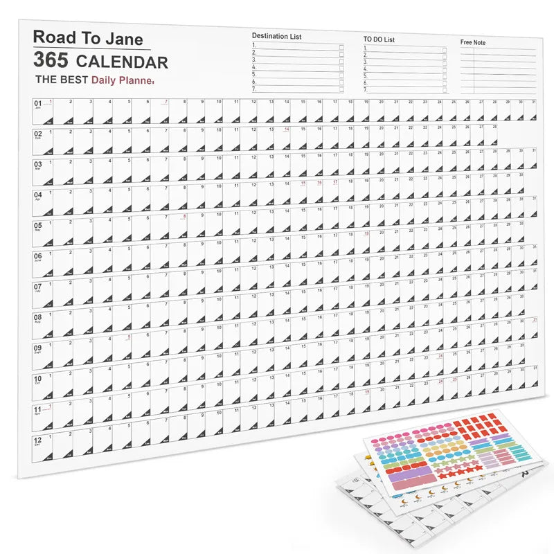 Large Wall Calendar Planner – Kawaii To-Do List & Schedule Organizer