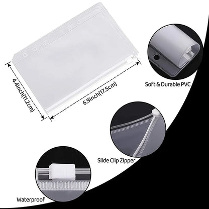 A6 Leather Budget Binder Notebook